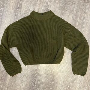 H&M Dark Olive Turtleneck Sweater